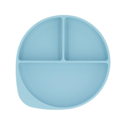 PLATO DE SILICONA CON VENTOSA SKY BLUE