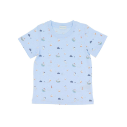 CAMISETA ALGODÓN AZUL MONNËKA
