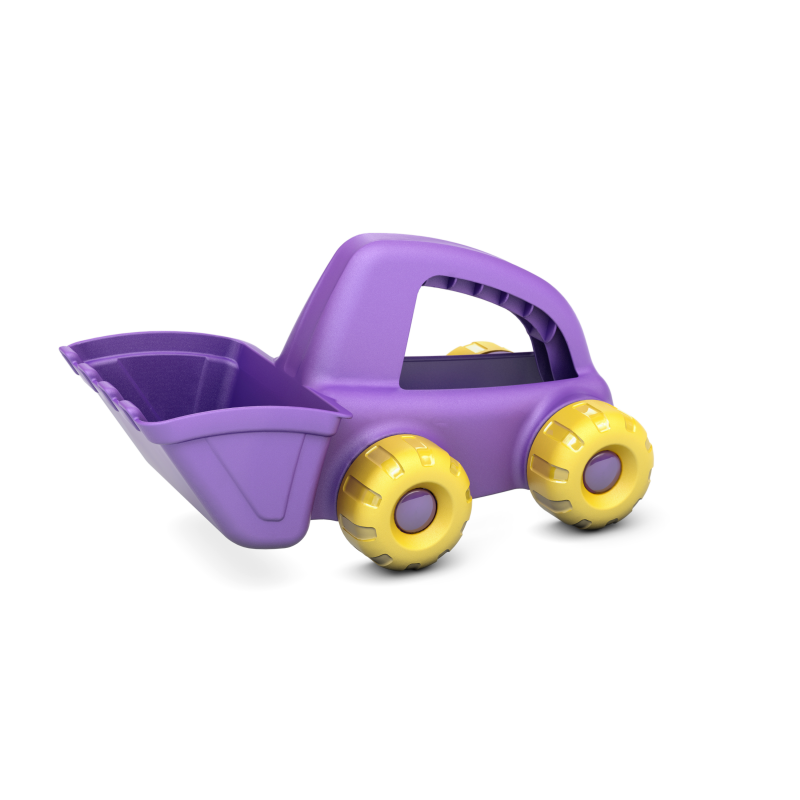 BULBI - EXCAVADORA CON PALA MORADO/AMARILLO